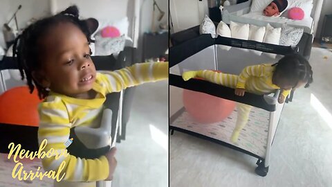 Rihanna's Son RZA Shows Off His Climbing Skills To Retrieve His Sippy Cup! 🏋🏽‍♂️