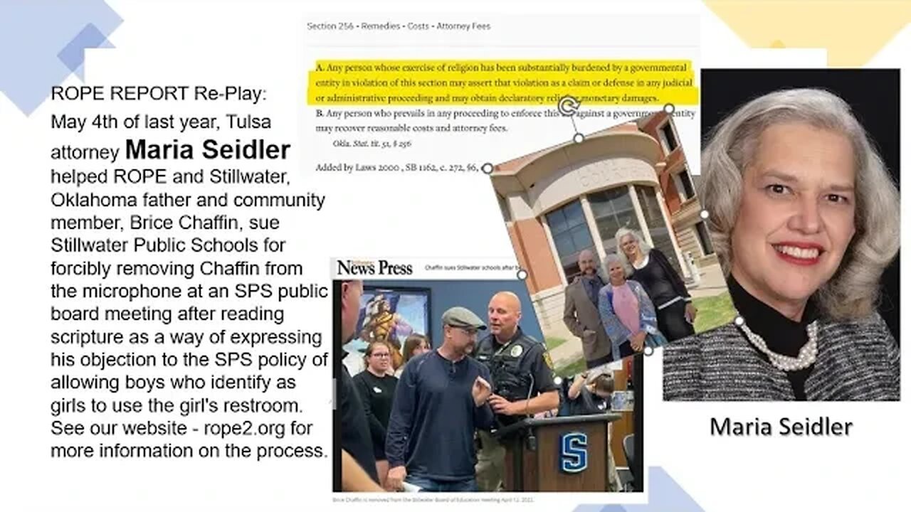 ROPE Report Re-Play - Attorney Maria Seidler - ROPE's Lawsuit Against Stillwater Public Schools