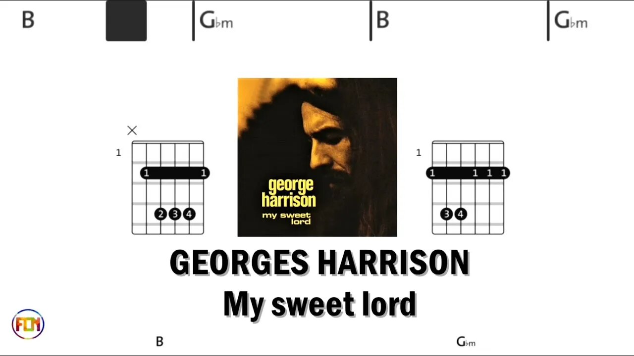 GEORGES HARRISON My sweet lord - (Chords & Lyrics like a Karaoke) HD