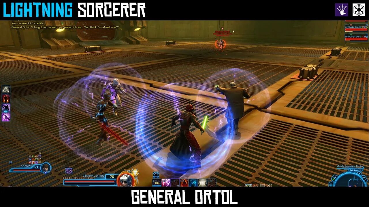 SWTOR 6.0 Lightning Sorcerer PVE Gameplay. Cademimu Flashpoint - Boss Fight: General Ortol
