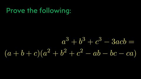 Factorize a^3 + b^3 + c^3 - 3abc