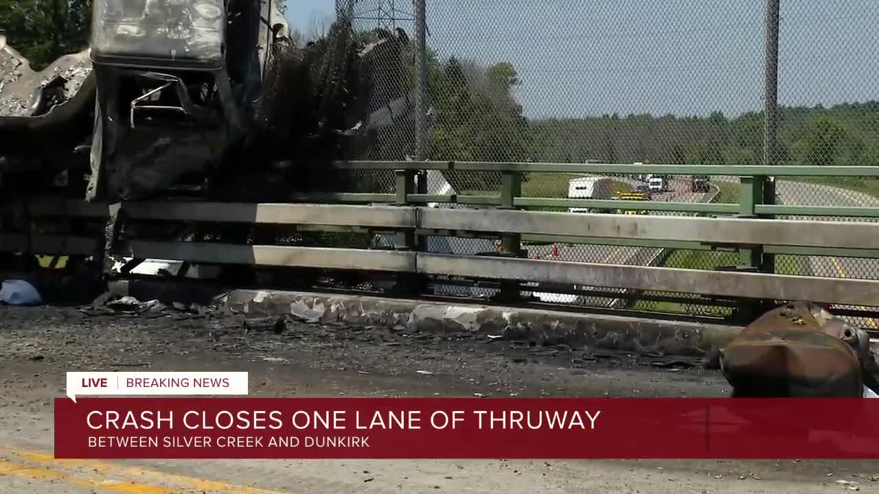 Crash closes I-90 east between Dunkirk and Silver Creek exits