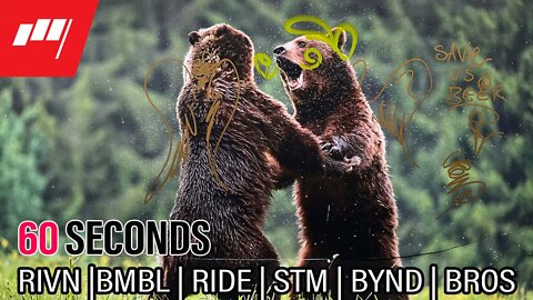 ⏱️60 Seconds $RIVN $BMBL $RIDE $STM $BYND $BROS see at 🕛 noon on 📺 TV more @MarketRebels 🏴‍☠️