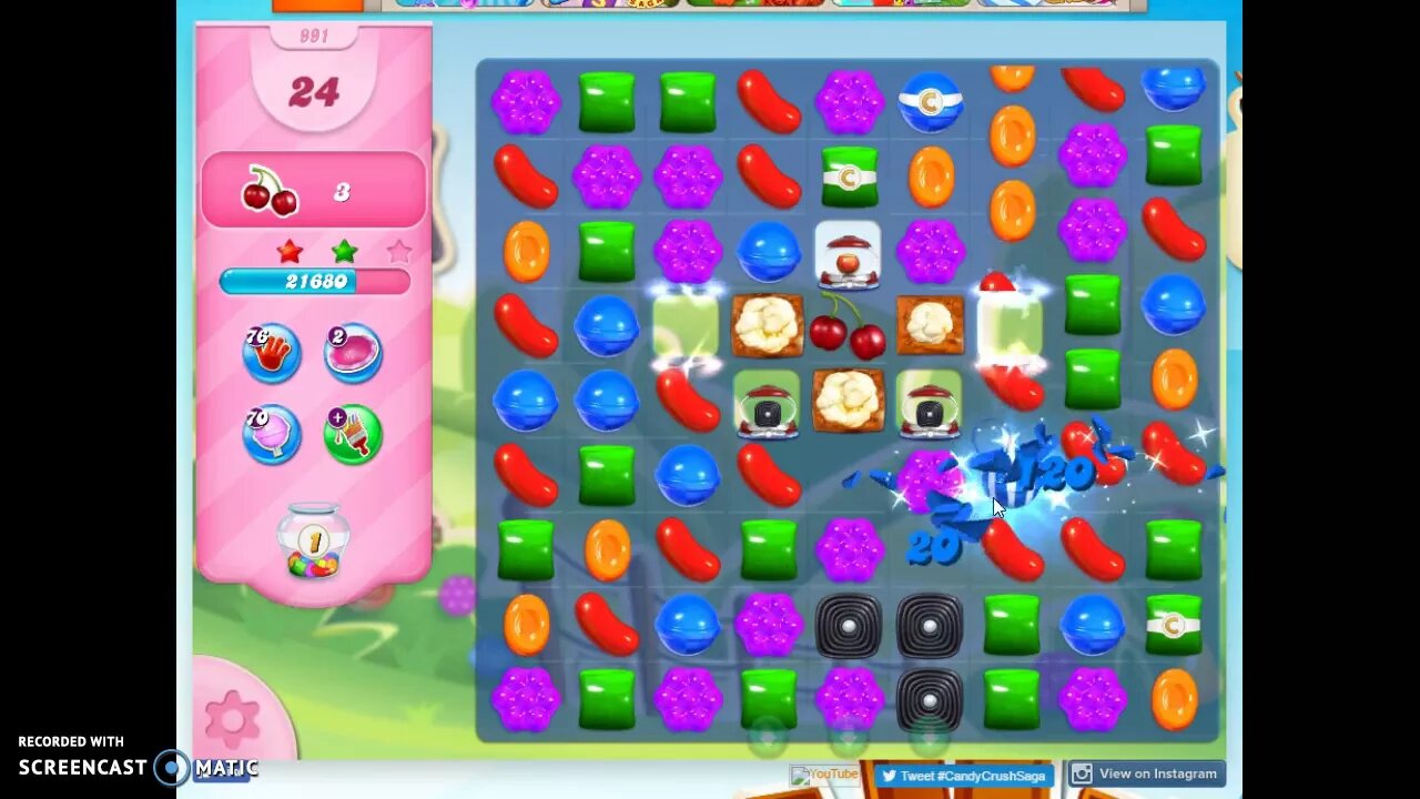 Candy Crush Level 991 Audio Talkthrough, 3 Stars 0 Boosters