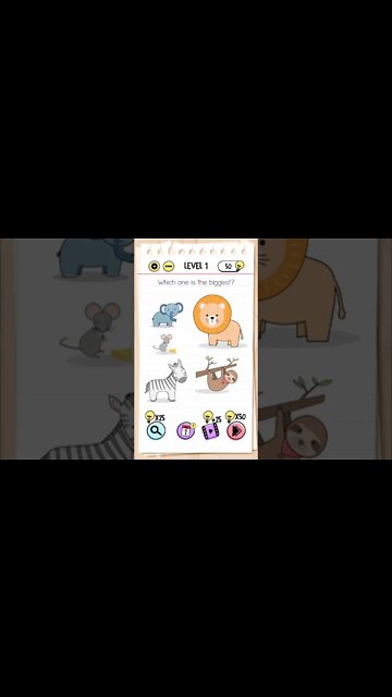 Brain Test Tricky Puzzles Level 1 Which one is the biggest?