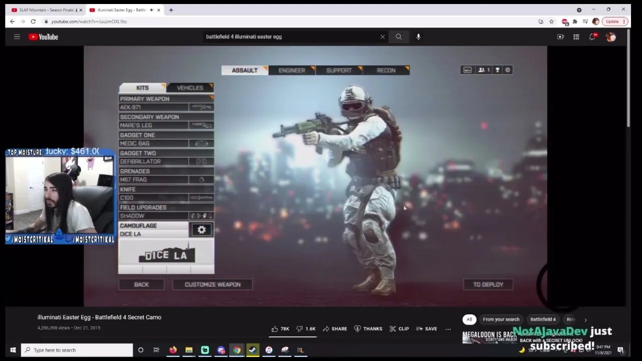 MoistCr1tikal Reacts To Illuminati Easter Egg Battlefield 4 Secret Camo