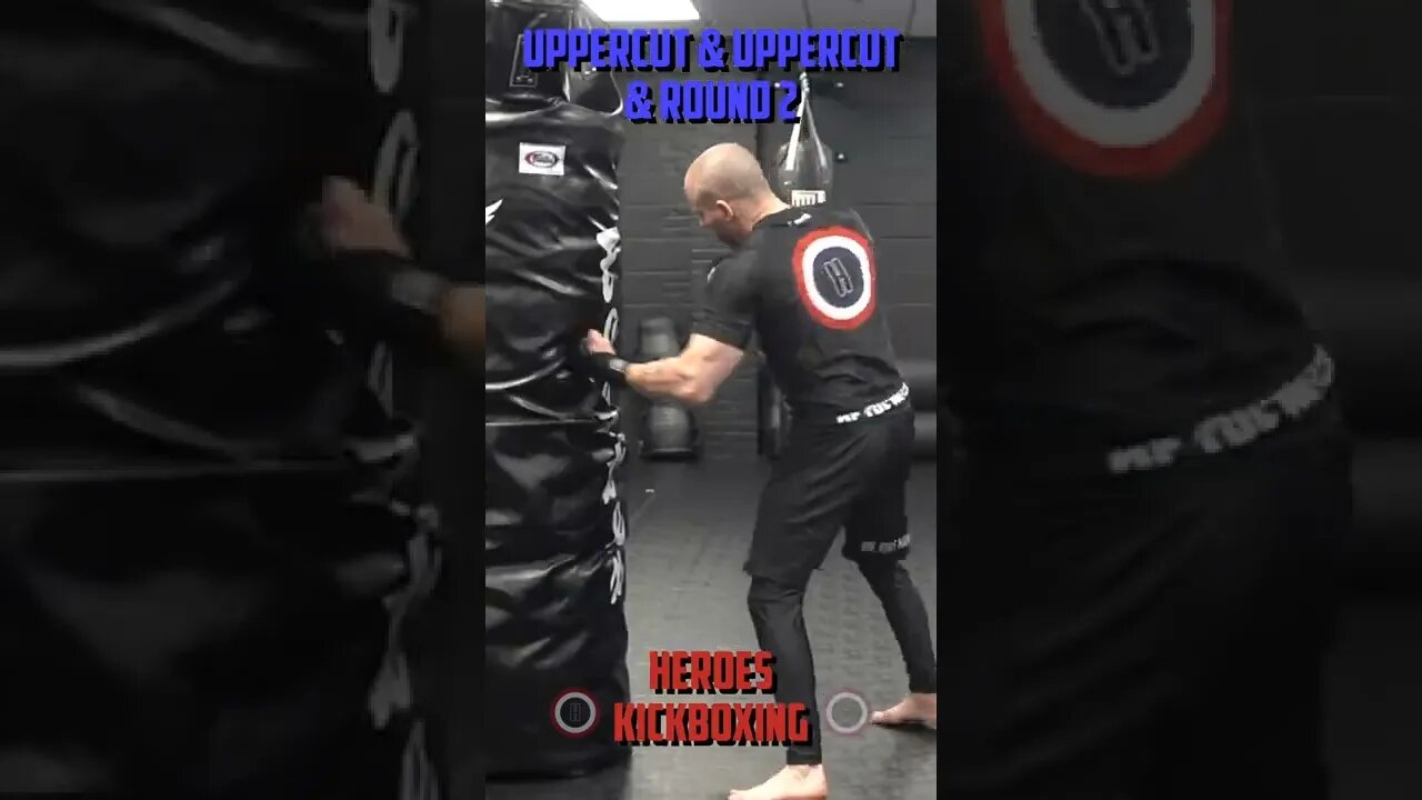 Heroes Training Center | Kickboxing "How To Double Up" Uppercut & Uppercut & Round 2 - Front #Shorts