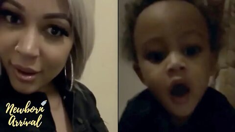 Lyrica Anderson's Son Ocean Says "NO" To Diaper Change! 😬