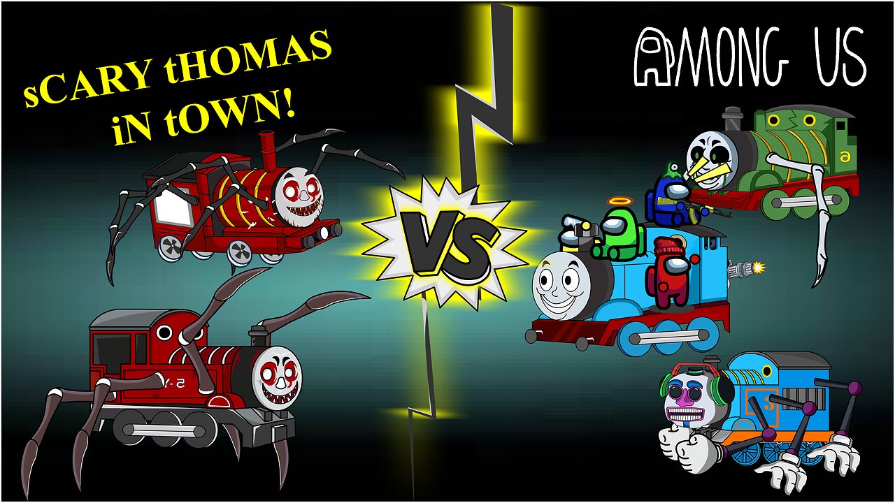 Scary Thomas Choo Choo Charles Vs Thomas The Train.EXE Ft. Dj Thomas & Percy || Among Us Animation