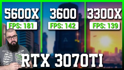 RYZEN 5600X vs RYZEN 3600 vs RYZEN 3300X- Teste em Jogos (FULL HD) - RTX 3070 Ti