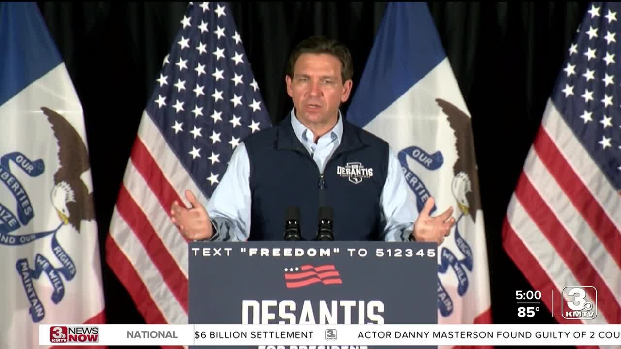 Florida Gov. Ron DeSantis swings through Council Bluffs as he begins presidential bid