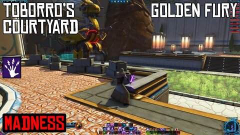 SWTOR Madness Sorcerer Gameplay | Toborro's Courtyard Boss Fight - Golden Fury. Level 75