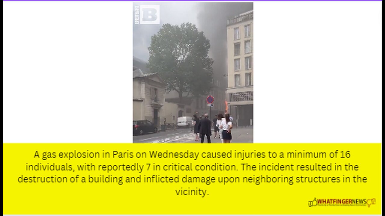 A gas explosion in Paris on Wednesday caused injuries to a minimum of 16 individuals