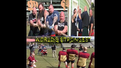 Braemar Gathering Highland Games site in Scotland world s Strongest men in a lug o War Challenge.