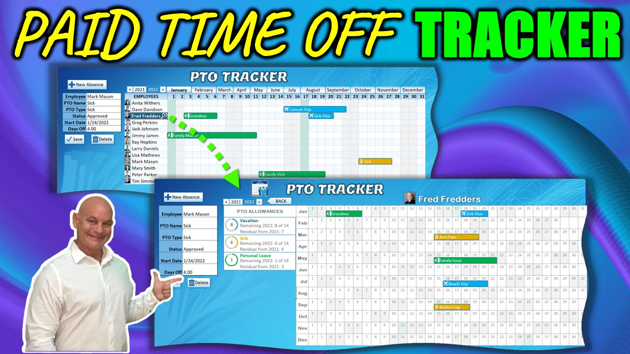 How To Create A Paid Time Off (PTO) Tracker In Excel [FREE DOWNLOAD]