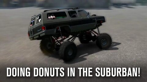 DOING DONUTS IN THE SUBURBAN!