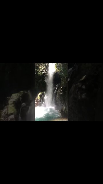 a Waterfall Rainbow at Kawazu Seven Waterfalls, Izu Peninsula, JAPAN