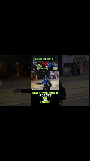 🍁🚔🎥 Robot Cops Stuck On Repeat #shorts