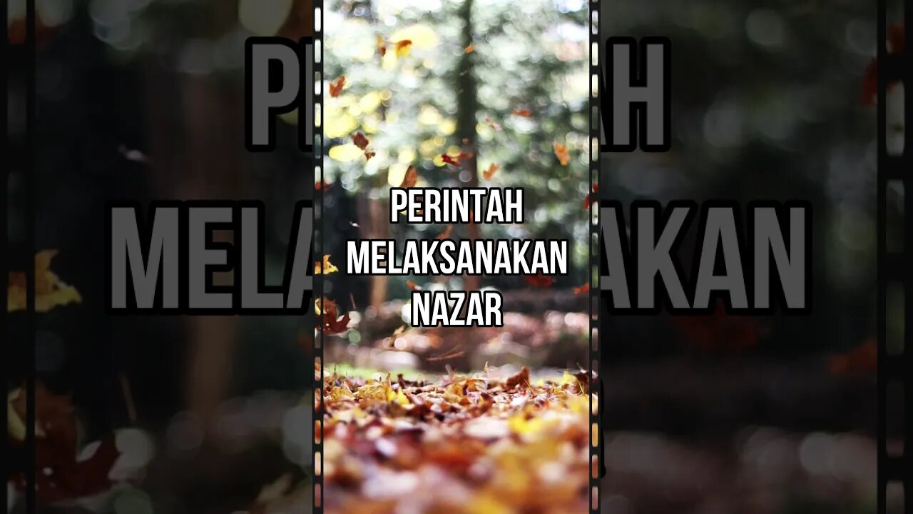 Perintah melaksanakan nazar