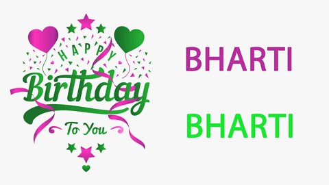 Happy Birthday to Bharti - Hindi Birthday Wish From Birthday Bash