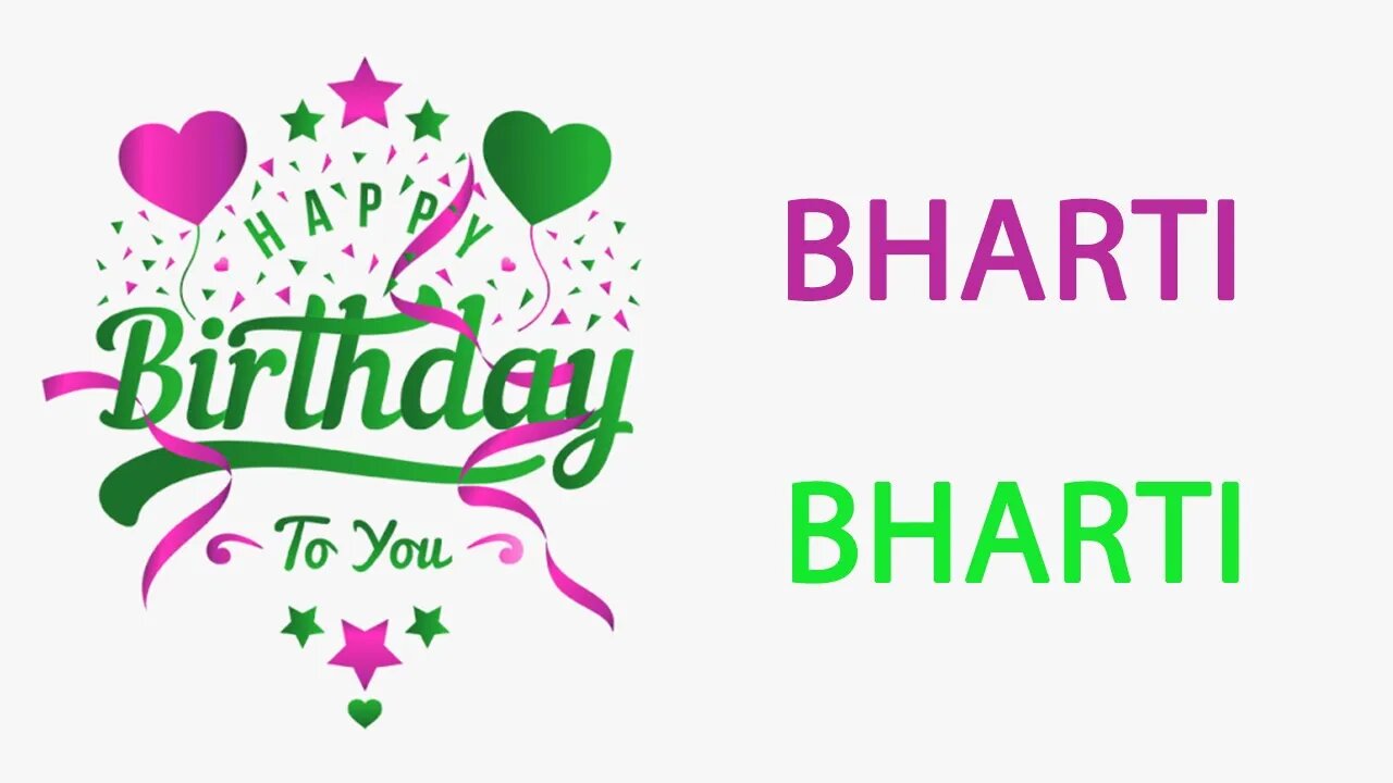 Happy Birthday to Bharti - Hindi Birthday Wish From Birthday Bash