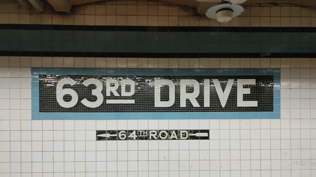 63rd Drive subway station in Queens, NY 2021.