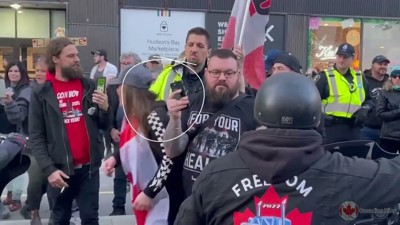 Rolling Thunder Police Shoves a Woman Unprovoked from Behind then Throws Her to the Ground