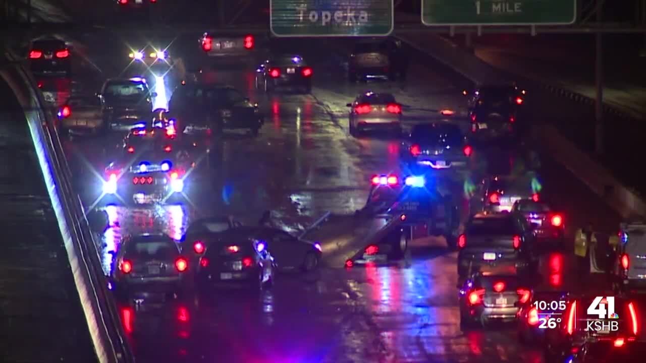 Icy conditions lead to 8-car pileup on EB I-670 near Genessee Street