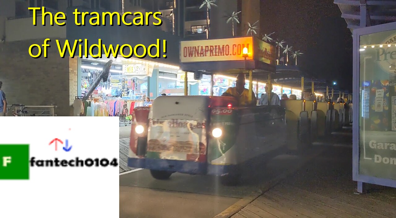 A couple of tramcars at the Wildwood Boardwalk!