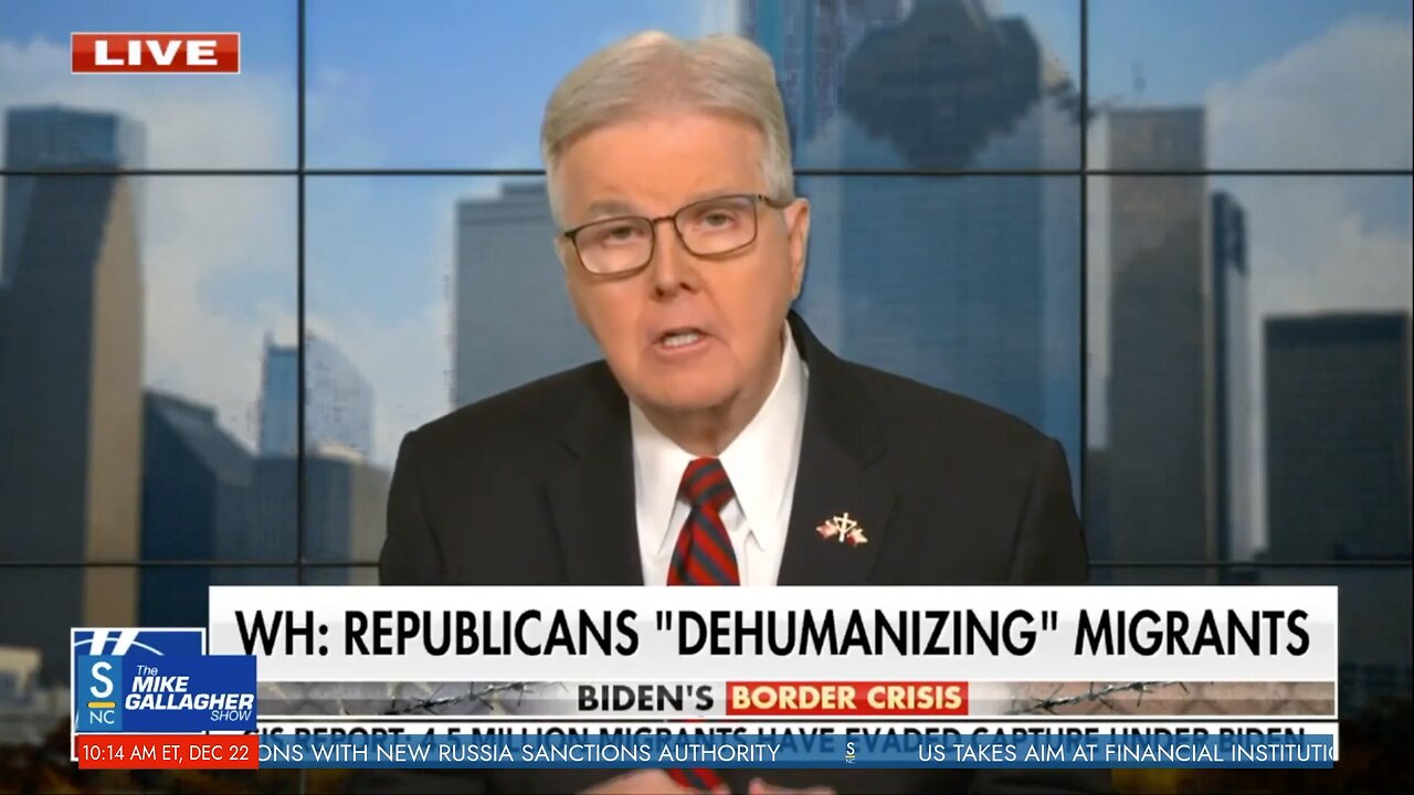 Texas Lt. Gov. Dan Patrick criticizes the Biden Administration, accusing it of dishonesty and its continued inaction at the boarder.