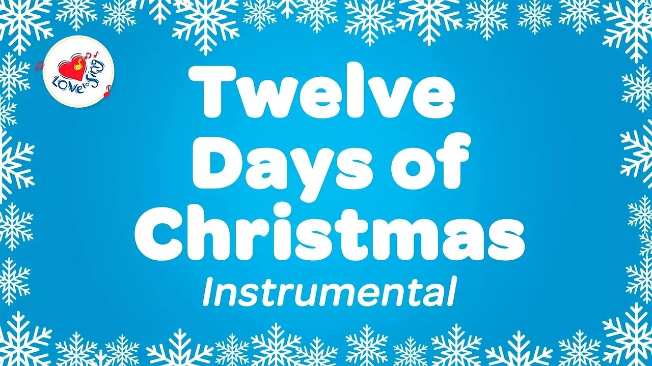 Twelve Days of Christmas Music with Karaoke Lyrics | Instrumental Christmas Songs