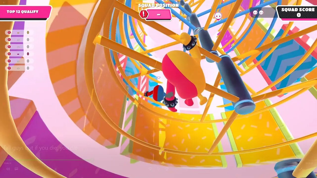 fall guys but if you die, you die