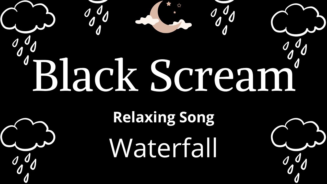 BLACK SCREAM - Waterfall. SLEEP in 5 minutes. Sleep and Relaxation. #sleep #relaxation #waterfall