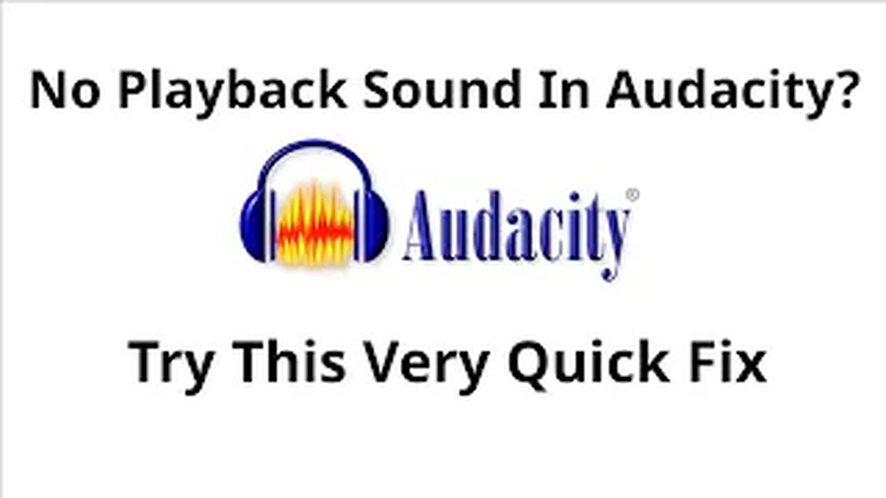 No Playback Sound In Audacity