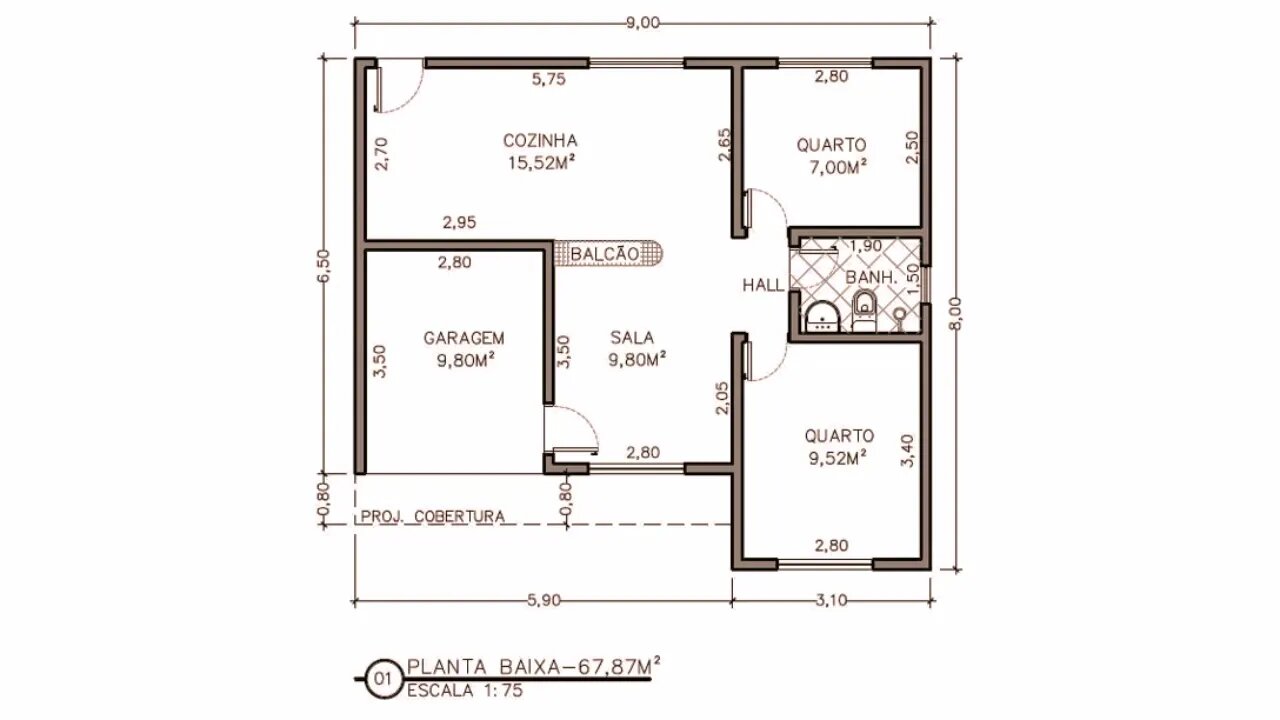 planta baixa casasa9x8