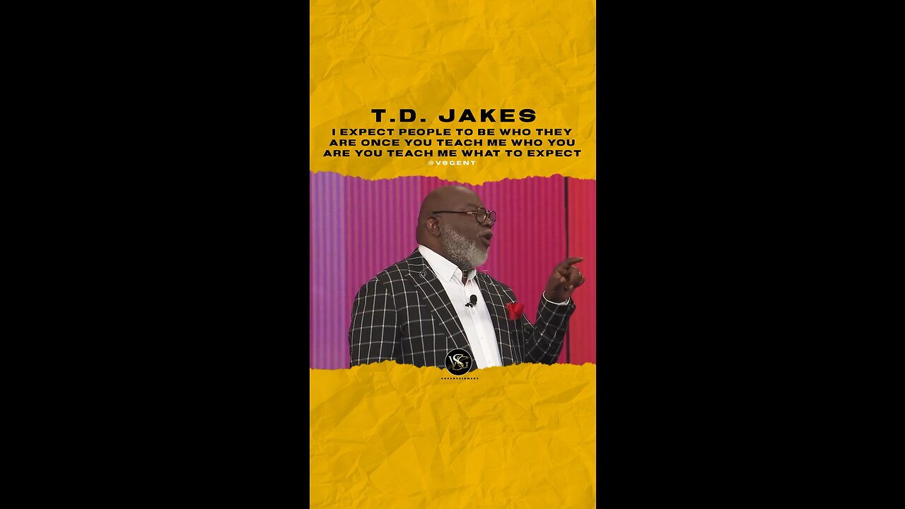 #tdjakes I expect people to be exactly who they show me to be 🎥 @bishopjakes