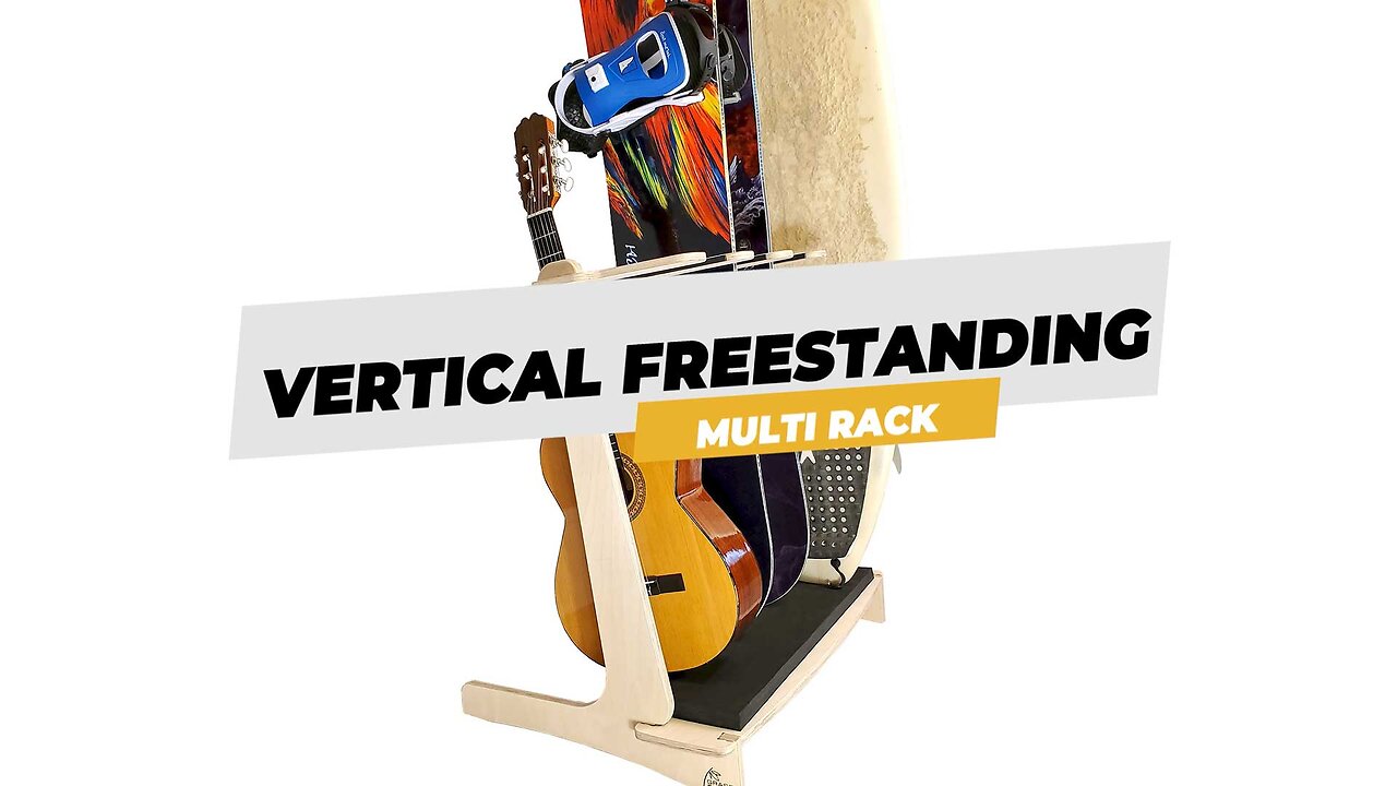 The Best Freestanding Vertical Surf Rack - Guitar Stand - Snowboard Rack - Wakeboard Rack On Earth