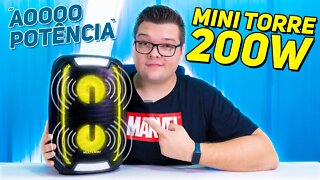 Caixa de Som Mini Torre Bluetooth com 200w de POTÊNCIA! - MULTILASER SP336