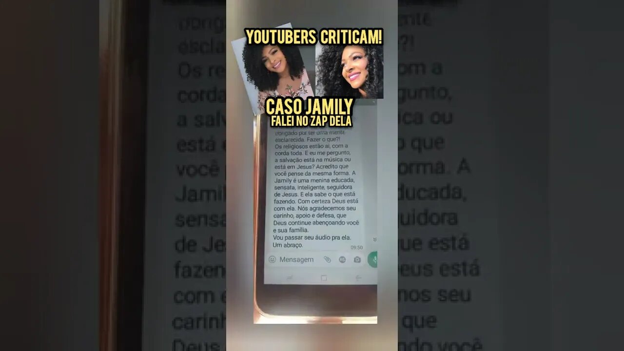 Caso Cantora Jamily Falei no Zap dela/Youtubers Perseguem