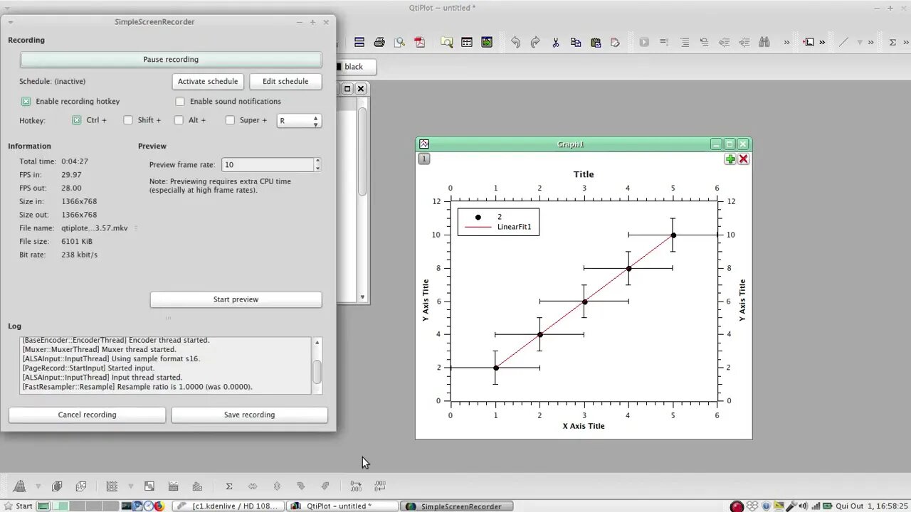 Ajuste linear e incertezas no QtiPlot
