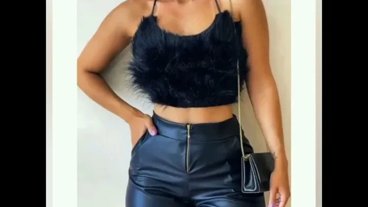 Short Couro Fake Com Zíper na Frente!