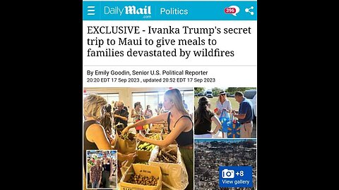 **NOT CLICKBAIT! Trump Family Travels To Maui in Secret Visit To Serve Fire Victims After Biden LIED