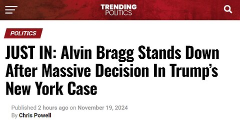 BRAGG STANDS DOWN after Merchan delays to Nov26-Bragg NOT opposed to 4y pause-Proposes DEC9 Deadline