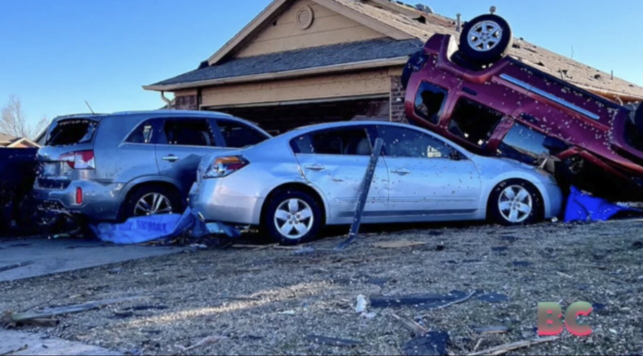 12 injured as tornadoes tear through Oklahoma City area, hurricane-force winds sweep across Plains