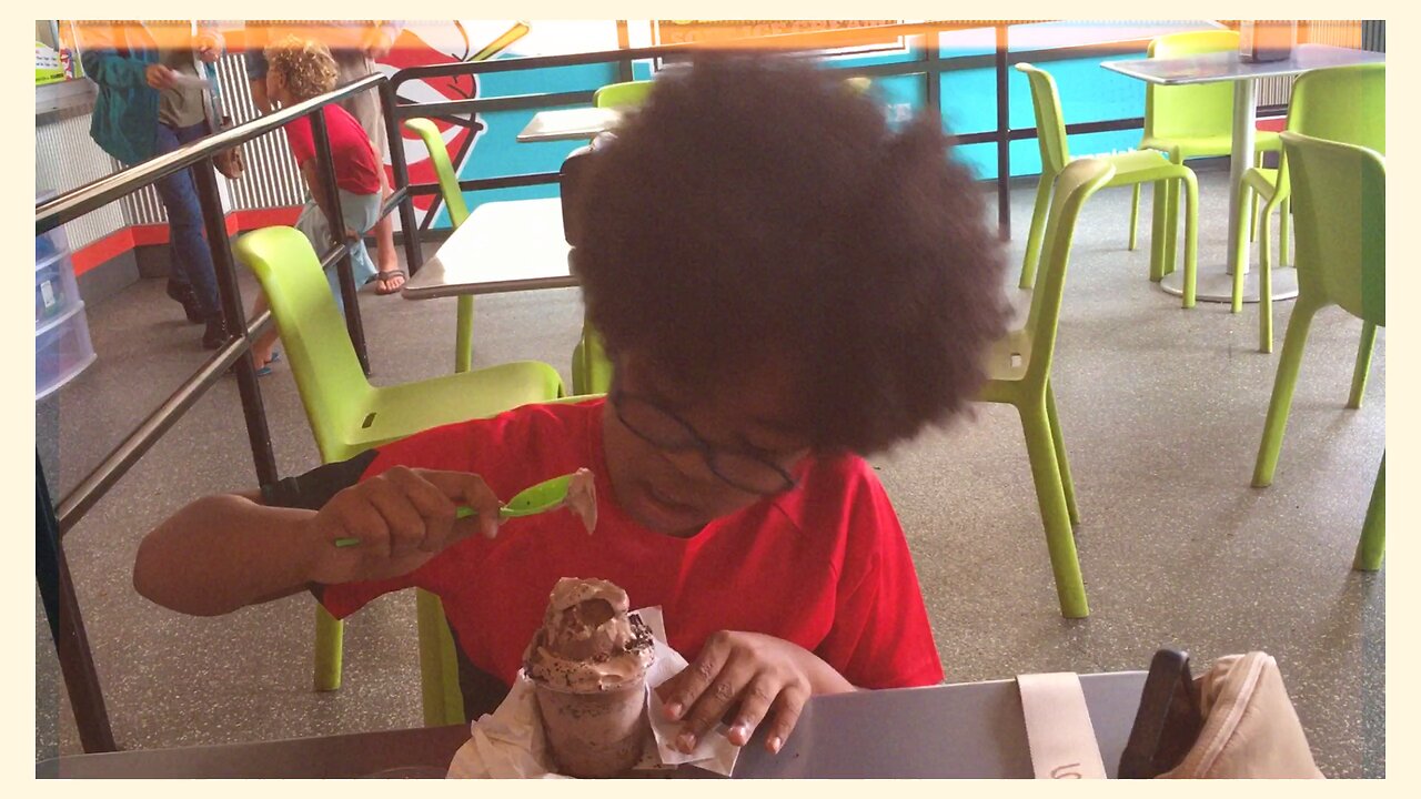 Blasian Babies Family Enjoy Chocolate Flavors At Jeremiah's Italian Ice In Jacksonville Beach, FL