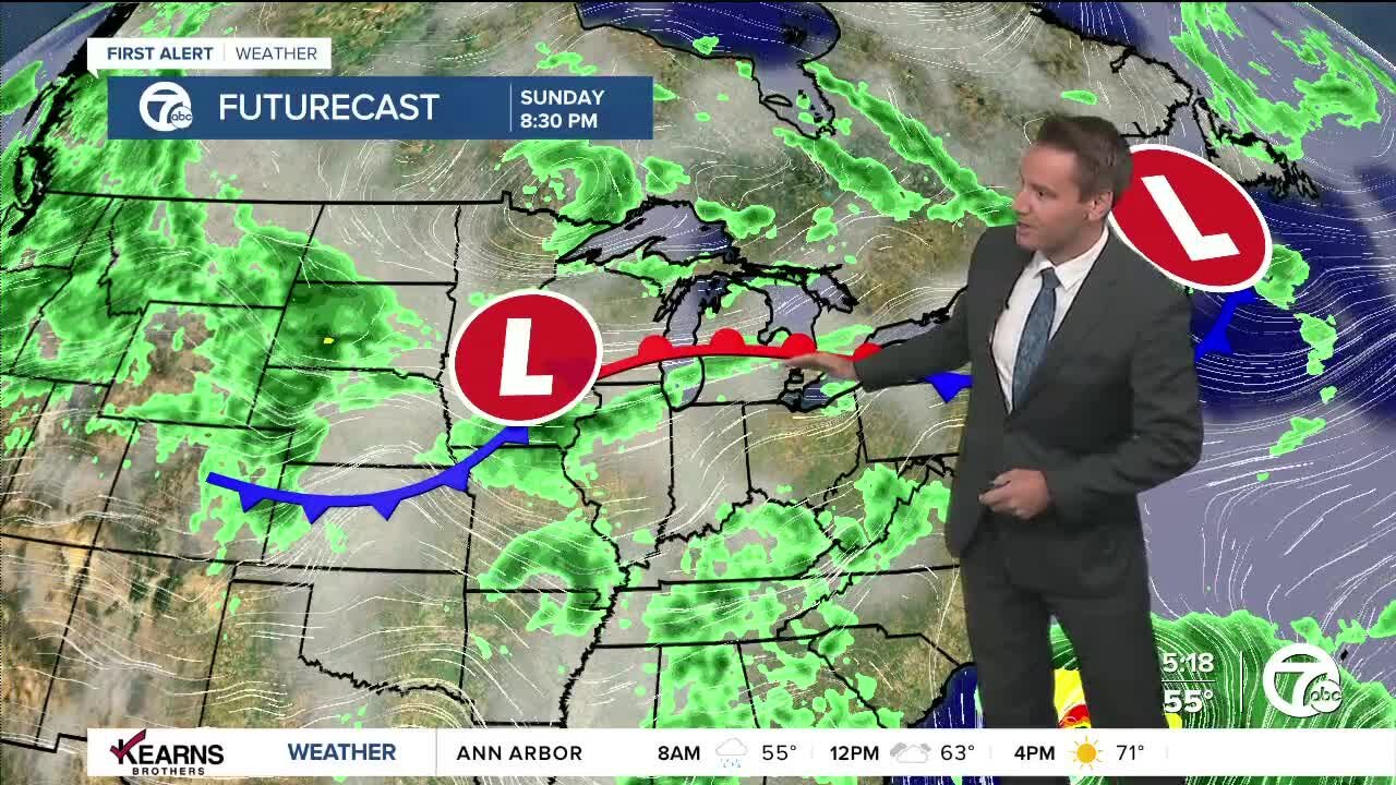 Detroit Weather: Cool day with morning showers and a brighter afternoon