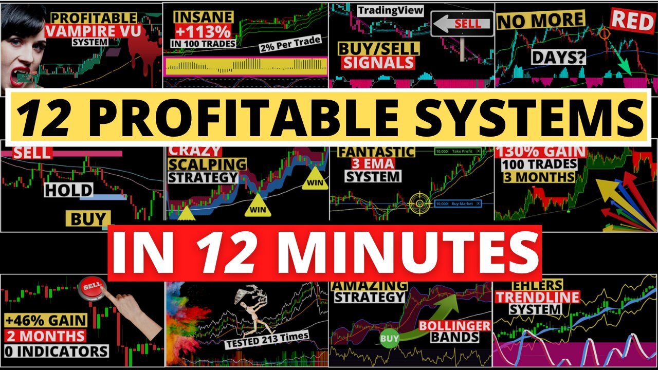 Which One is Right for You? 12 Complete & Profitable Trading Systems in 12 Minutes