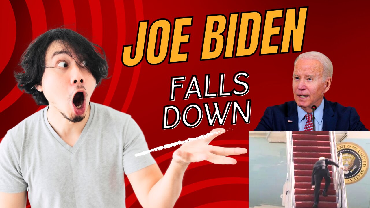 President of US Joe Biden falls down walking up steps of Airforce #viral