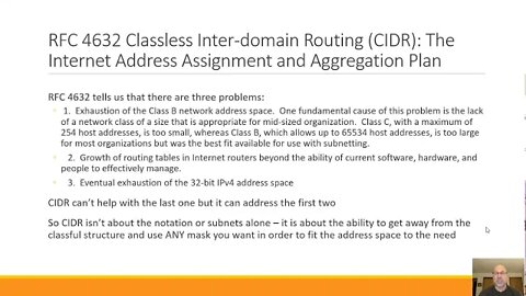 A question on CIDR