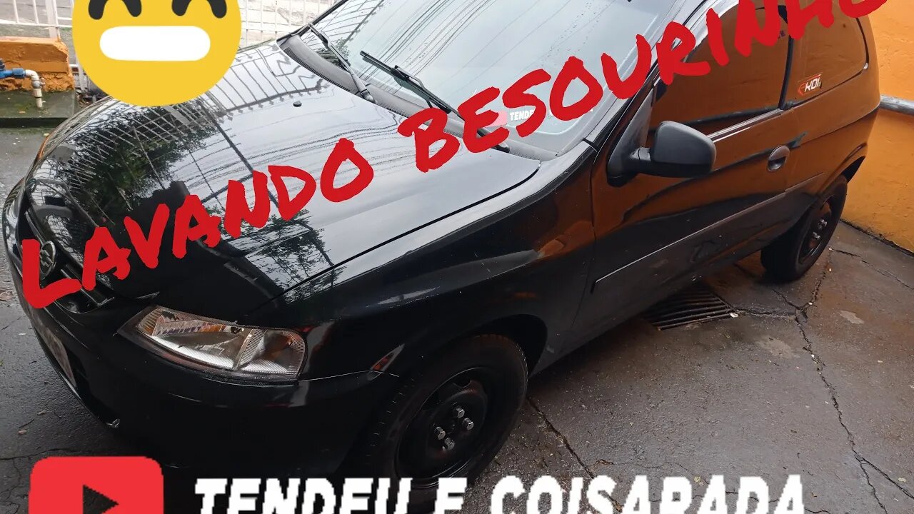 Lavando besourinho - GM Celta preto #chevrolet #carro #automoveis